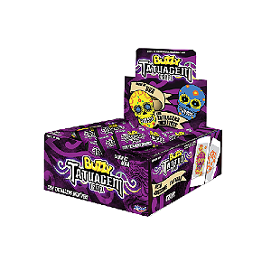 Chiclete Buzzy Tatuagem Tribal Sabor Uva - Embalagem com 360G