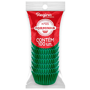 Forminha Papel Regina Nº 05 Verde Escuro - Embalagem com 100 UN