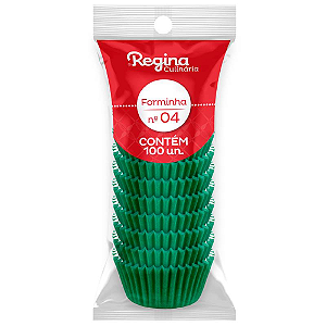 Forminha Papel Regina Nº 04 Verde Escuro - Embalagem com 100 UN