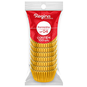 Forminha Papel Regina Nº 04 Amarela - Embalagem com 100 UN