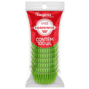 Forminha Papel Regina Nº 05 Verde Limão - Embalagem com 100 UN