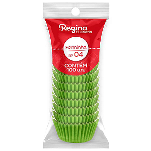 Forminha Papel Regina Nº 04 Verde Limão - Embalagem com 100 UN