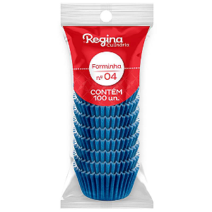 Forminha Papel Regina Nº 04 Azul Royal - Embalagem com 100 UN