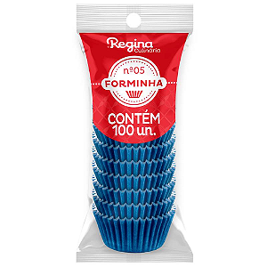Forminha Papel Regina Nº 05 Azul Royal - Embalagem com 100 UN