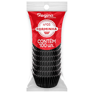 Forminha Papel Regina Nº 05 Preta - Embalagem com 100 UN