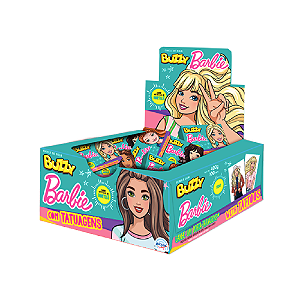 Chiclete Buzzy Barbie Com Tatuagem Hortelã 400G