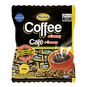 Bala Dura Pocket Café - Embalagem com 500G