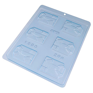 Forma De Acetato Simples BWB Gravata Papai - Forminha com 6 Moldes