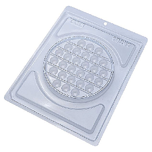 Forma De Acetato Simples BWB Pop It Redondo - Forminha com 1 Molde