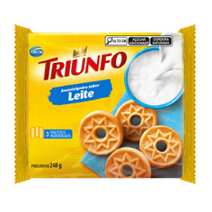 Biscoito Triunfo Amanteigado Sabor Leite - Embalagem com 248G