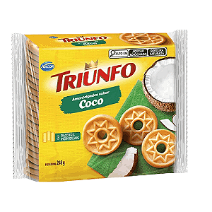 Biscoito Arcor Triunfo Amanteigado Coco - 248G