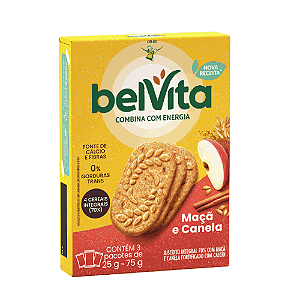 Biscoito Integral Bel Vita Maçã e Canela - Embalagem com 75G