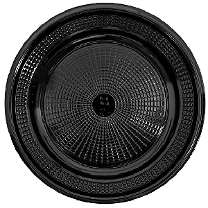 Prato Raso Descartável Trik Trik Preto 15CM - Embalagem com 10 UN