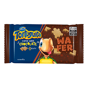 Biscoito Waffer Arcor Tortuguita Sabor Chocolate - Embalagem com 85G