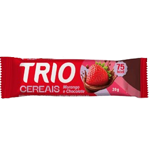 Barra Trio Morango e Chocolate - Embalagem com 20G