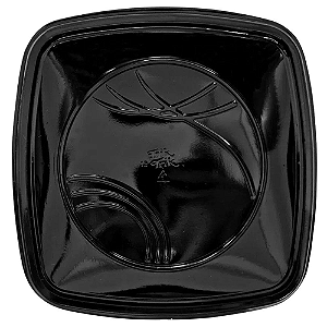 Prato Quadrado Descartável Trik Trik Preto 15CM - Pacote com 10 UN
