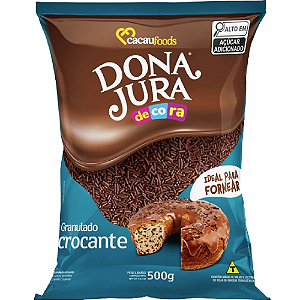 Granulado Crocante Dona Jura Sabor Chocolate - Embalagem com 500G