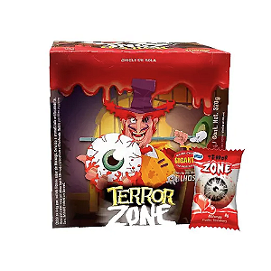 Chiclete Terror Zone Olhos Sabor Morango - Embalagem com 320G