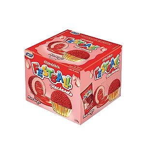 Chiclete Festball Recheado Morango 240G