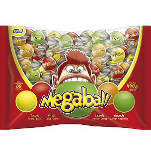 Chiclete Megaball Sortido - Embalagem com 440G