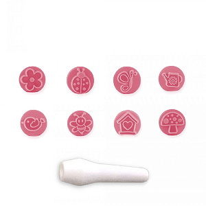 Carimbos para Doces Jardim Encantado BlueStar - Kit com 9 Peças