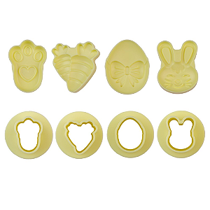 Molde para Ejetor Max Páscoa Brilhante BlueStar - Kit com 8 Peças