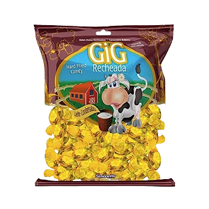 Bala Gig Recheada Sabor Leite Condensado - Embalagem com 500G
