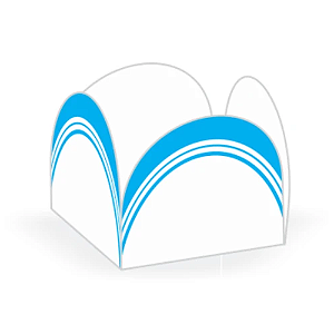 Porta Forminha 4 pétalas Francesinha Azul NC Toys - Pacote com 50UN