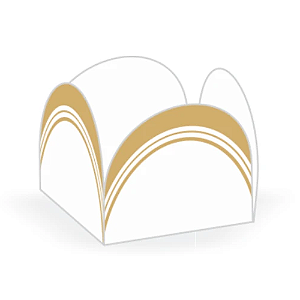 Porta Forminha 4 pétalas Francesinha Ouro NC Toys - Pacote com 50UN