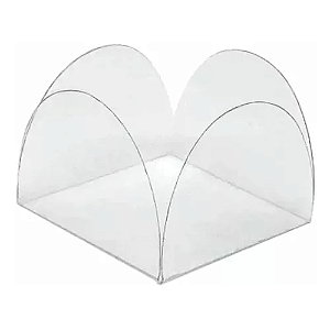 Porta Forminha 4 pétalas Cristal UltraFest - Pacote com 50UN