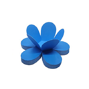 Porta Forminha Flor Azul NC Toys - Pacote com 50UN