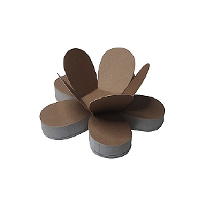 Porta Forminha Flor Marrom NC Toys - Pacote com 50UN