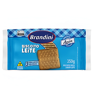 Biscoito Brandini Sabor Leite - Pacote com 350G