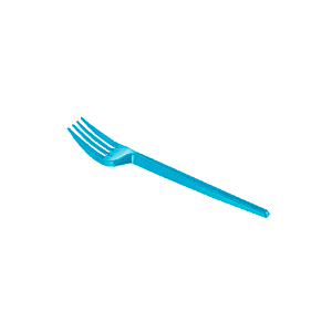 Garfo Sobremesa Prafesta Cor Azul Bebê - Embalagem com 50 UN