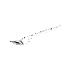 Garfo Refeição Prafesta Cor Cristal - Embalagem com 50UN