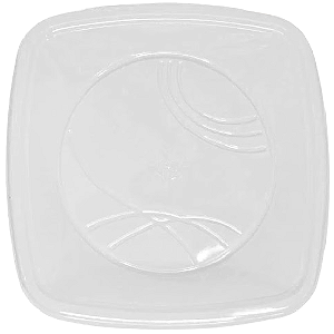 Prato Quadrado Descartável Trik Trik Branco 15CM - Embalagem com 10 UN