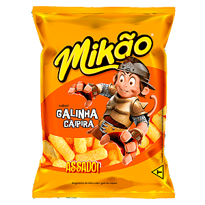 Salgadinho Mikão Sabor Galinha Caipira - Pacote com 120G