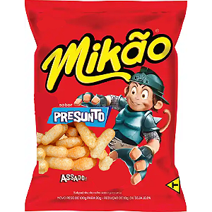 Salgadinho Mikão Sabor Presunto - Pacote com 120G