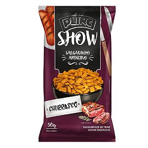 Salgadinho Aperitivo Plinc Show Sabor Churrasco - Pacote com 50G