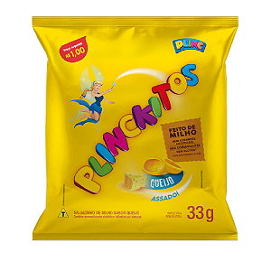 Salgadinho Plinc Plinckitos Sabor Queijo - Pacote com 33G