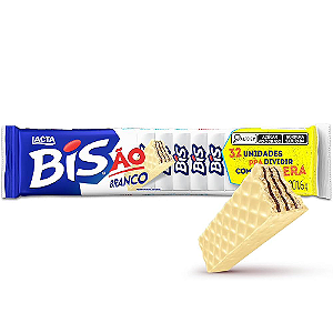 Wafer Bis Chocolate Branco - Pacote com 201,6G