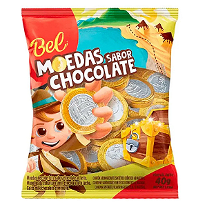 Chocolate Moedas Sabor Chocolate - Embalagem com 40G