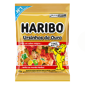 Bala de Gelatina Haribo Ursinhos de Ouro - Pacote com 80G