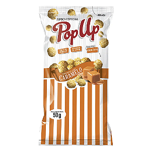 Pipoca Especial Pop Up Sabor Caramelo - Pacote com 50G