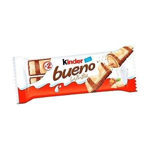 Kinder Bueno White Chocolate Branco wafer 1 pacote com 2 unidades 39G