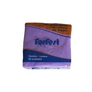 Guardanapo de Papel Forfest Roxo 20X22CM - Embalagem com 50UN