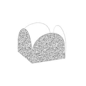 Porta Forminha 4 pétalas Glitter Prata NC Toys - Pacote com 50UN