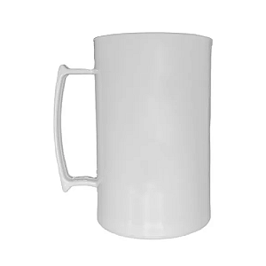 Caneca de Acrílico Branco com Alça - Embalagem Para 300ML