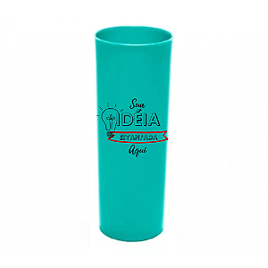 Copo Long Drink Cor Azul Tiffany 350ML Personalizado