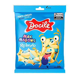Marshmallow Recheado Docile Pinta Língua - Embalagem com 220G
